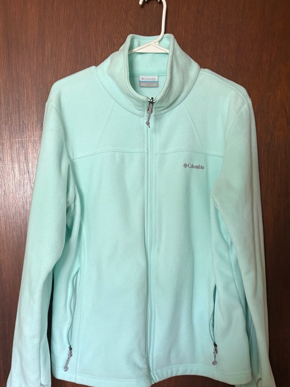 Columbia Women's Light Mint Fleece Jacket - Full Zip - Size XL